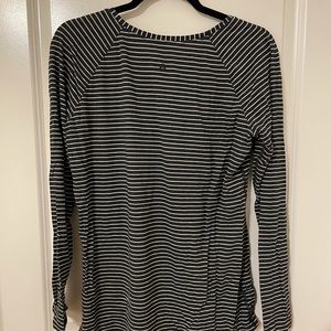 Lululemon Back in Action Long Sleeve, Black/White